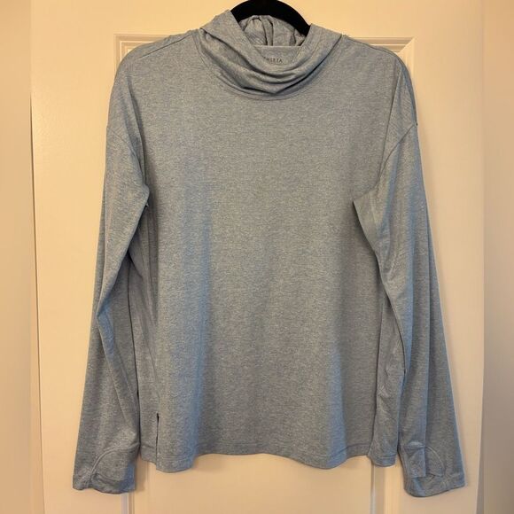 ATHLETA Uptempo Hoodie Sweatshirt Heron Blue Heather Women’s Medium - Picture 5 of 10